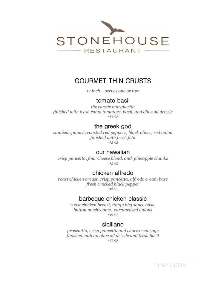 Stonehouse Pub & Restaurant - Sidney, BC menu_pic