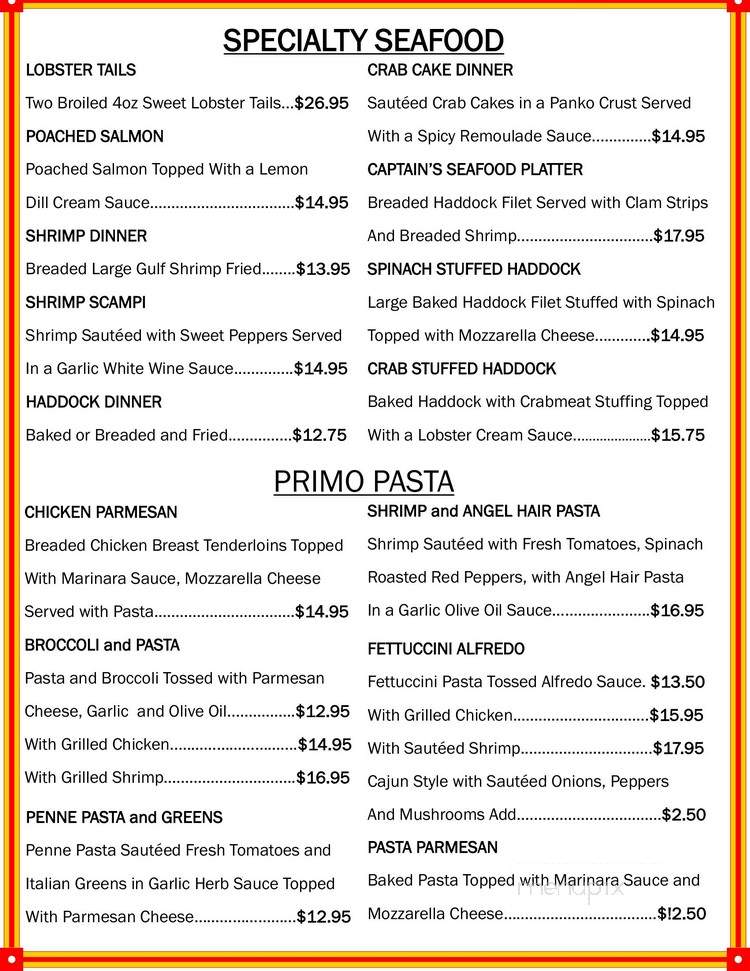 Bakery Restaurant & Lounge - Niagara Falls, NY menu_pic