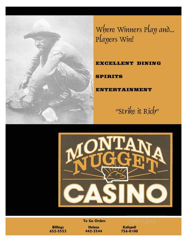 Montana Nugget Casino - Kalispell, MT menu_pic
