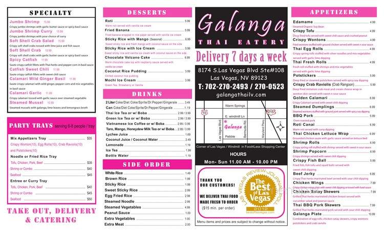 Galanga Thai Eatery - Las Vegas, NV
