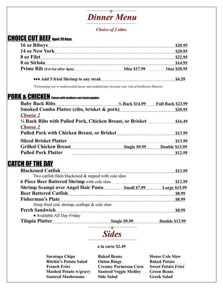 Ritchie's Market Place - Piketon, OH menu_pic