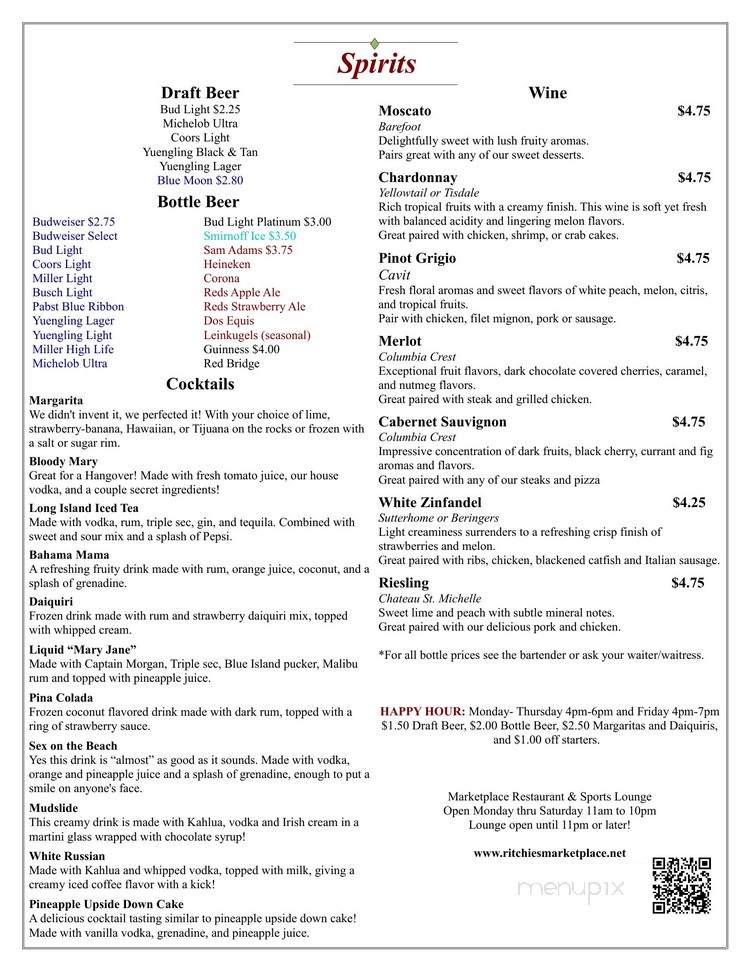 Ritchie's Market Place - Piketon, OH menu_pic