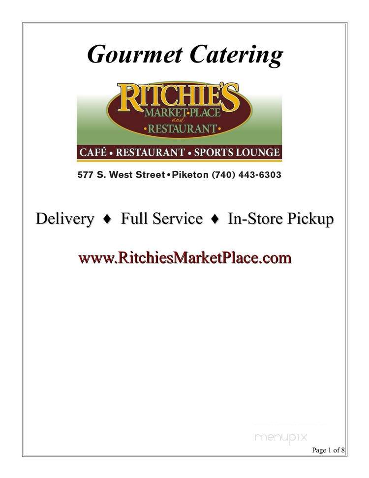 Ritchie's Market Place - Piketon, OH menu_pic