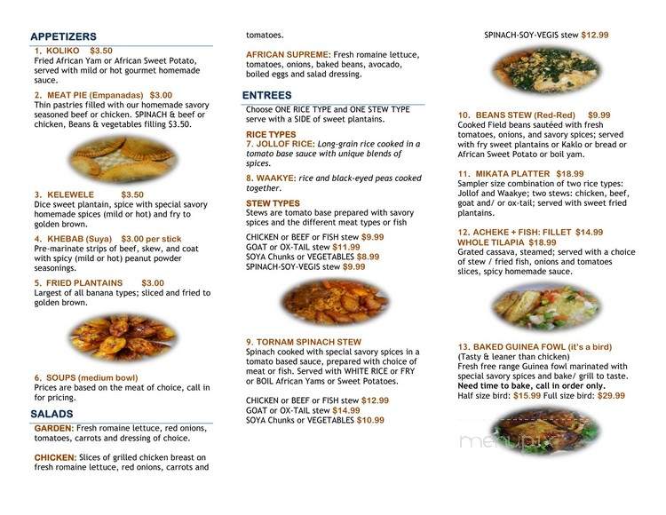 Taste Of West Africa - Fayetteville, NC menu_pic