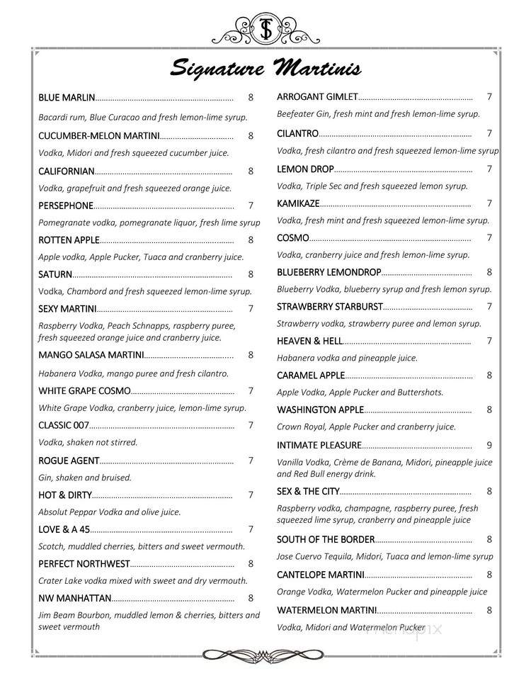 Top Shelf Martinis On Main - Vancouver, WA menu_pic