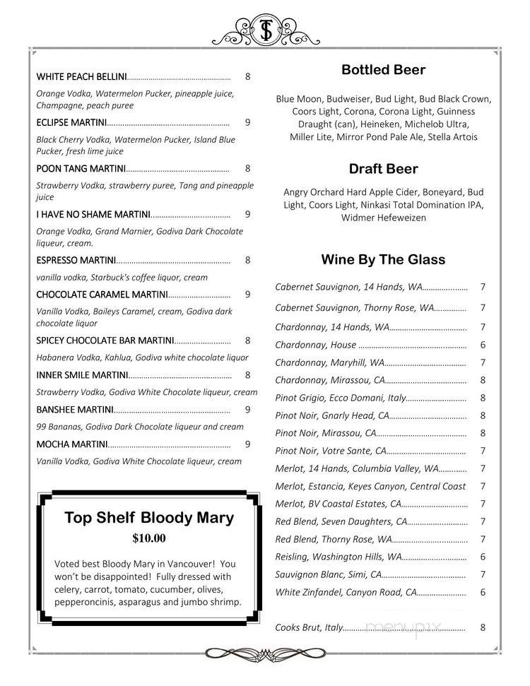 Top Shelf Martinis On Main - Vancouver, WA menu_pic