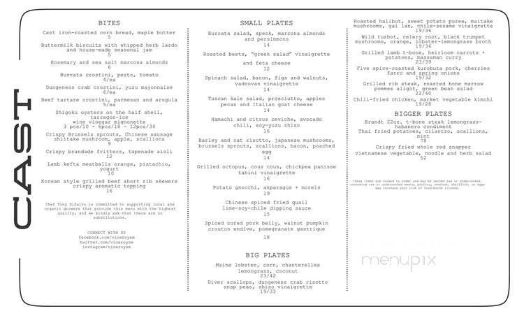 Cast Restaurant - Santa Monica, CA menu_pic