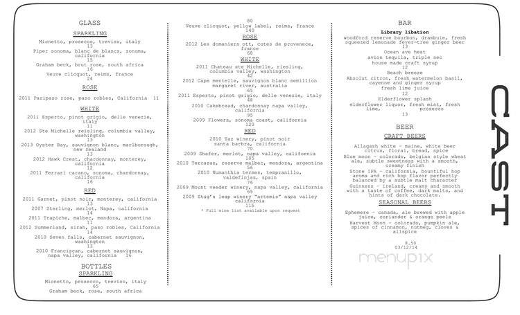 Cast Restaurant - Santa Monica, CA menu_pic