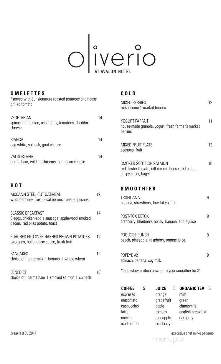 Oliverio - Beverly Hills, CA menu_pic