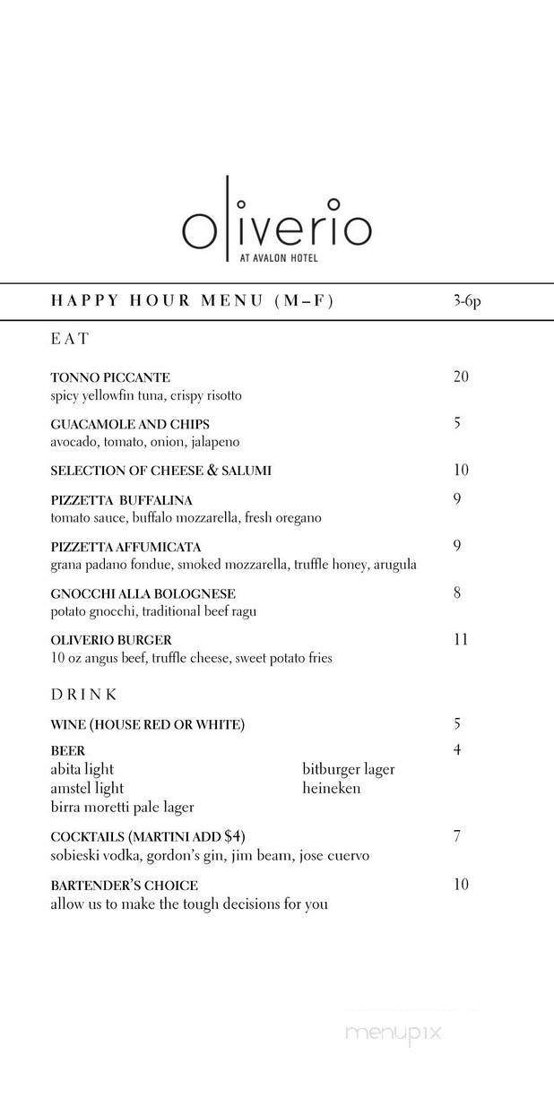 Oliverio - Beverly Hills, CA menu_pic