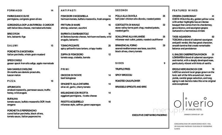Oliverio - Beverly Hills, CA menu_pic