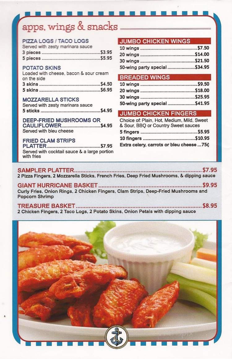 Captain Kidz - Medina, NY menu_pic