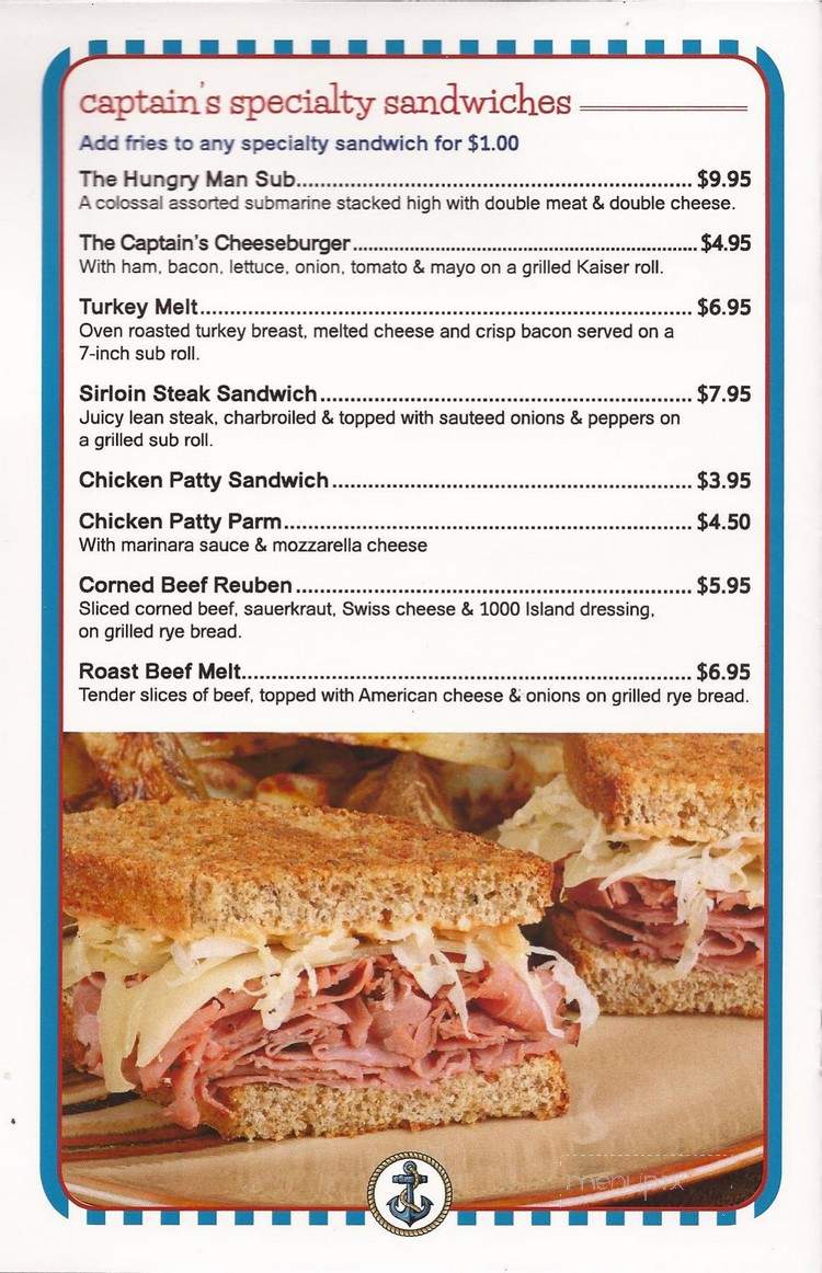 Captain Kidz - Medina, NY menu_pic