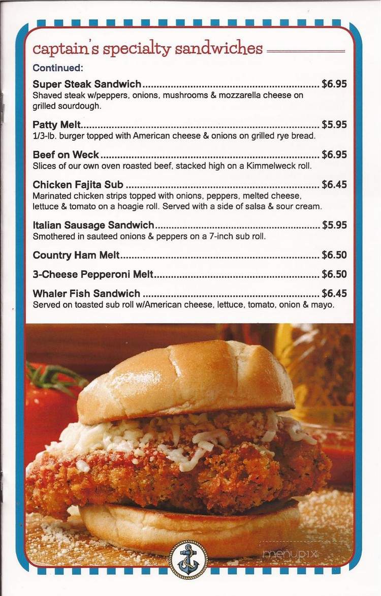 Captain Kidz - Medina, NY menu_pic