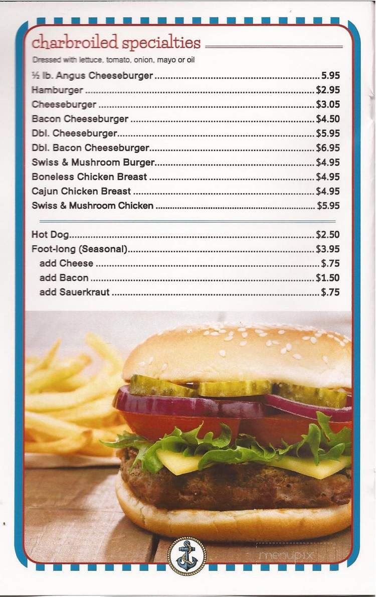Captain Kidz - Medina, NY menu_pic