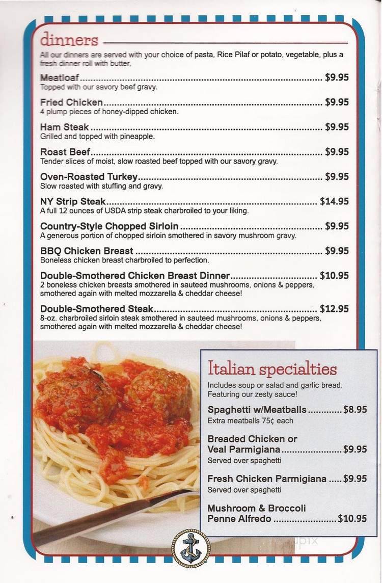 Captain Kidz - Medina, NY menu_pic