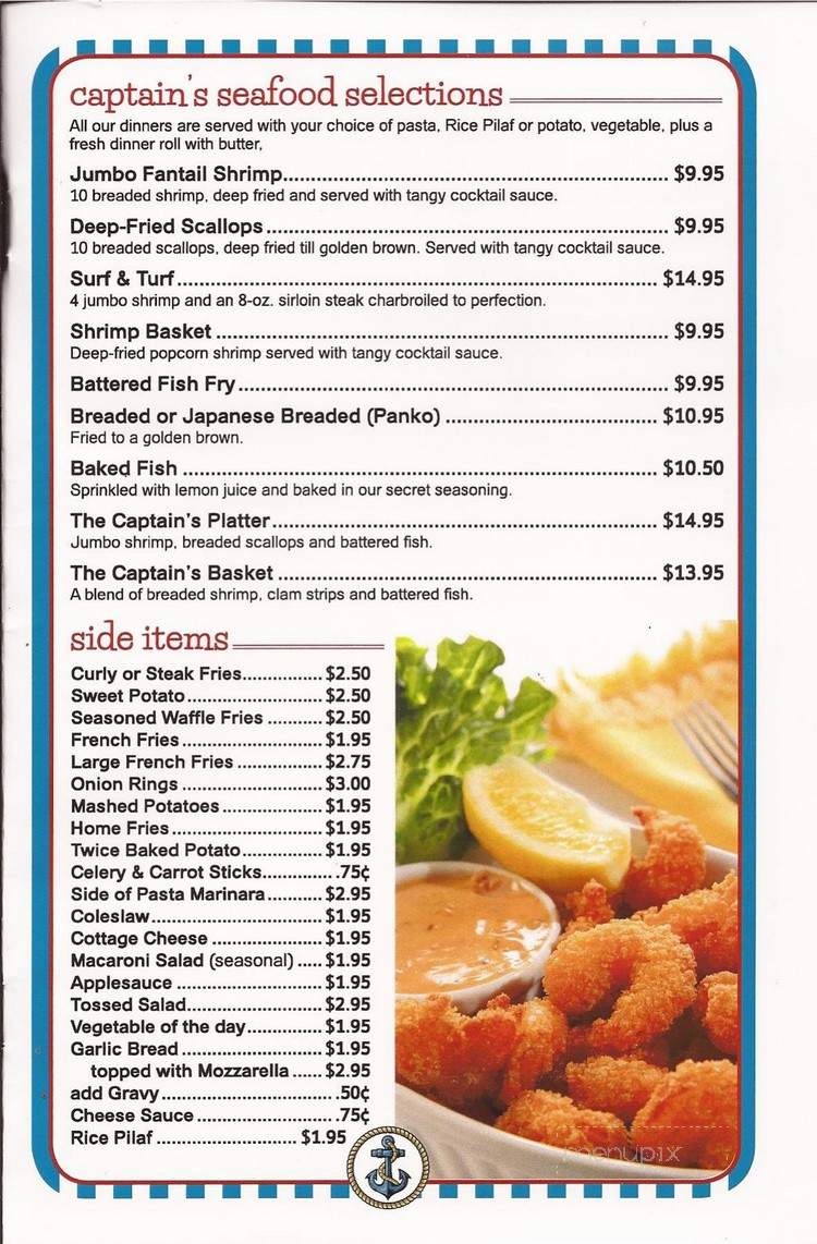 Captain Kidz - Medina, NY menu_pic