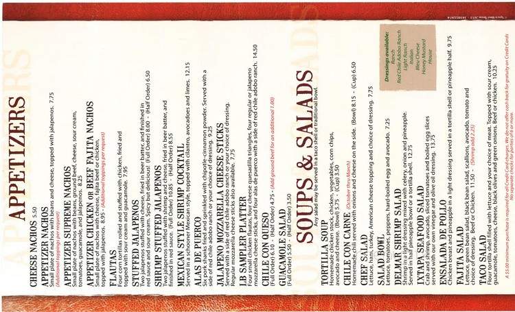 La Bodega Mexican Restaurant - Odessa, TX menu_pic