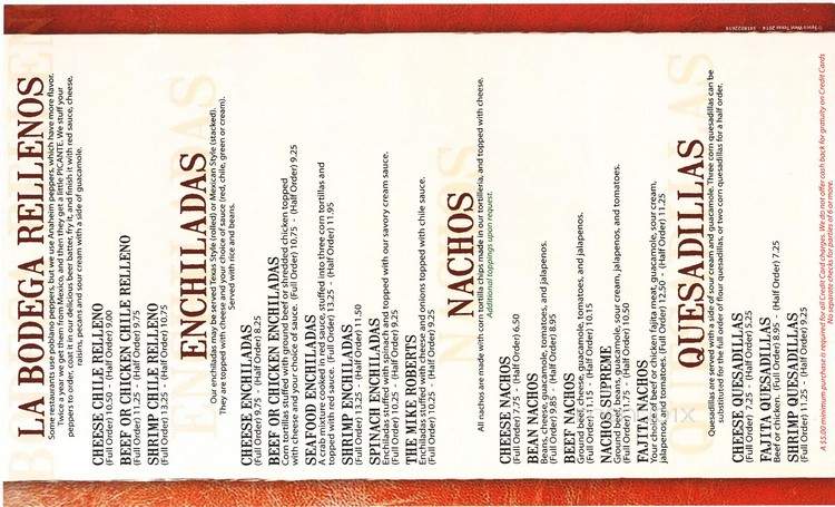 La Bodega Mexican Restaurant - Odessa, TX menu_pic