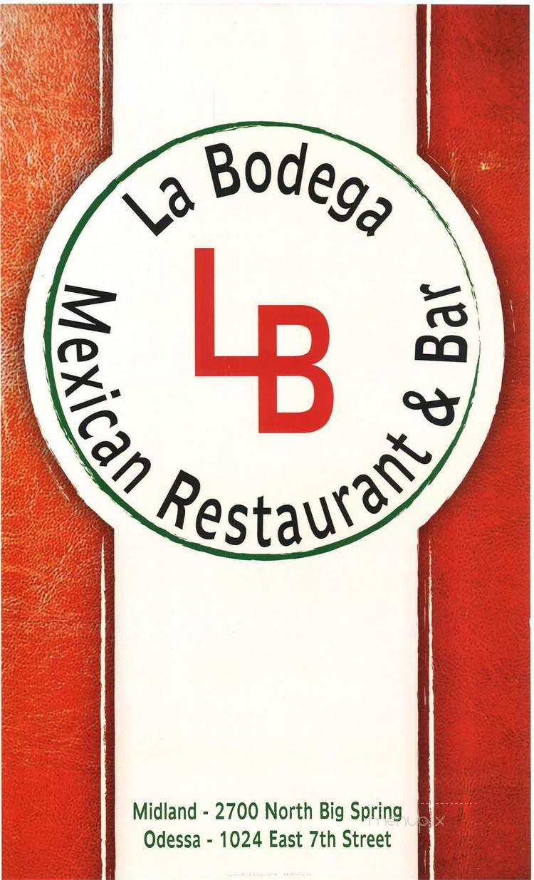 La Bodega Mexican Restaurant - Odessa, TX menu_pic
