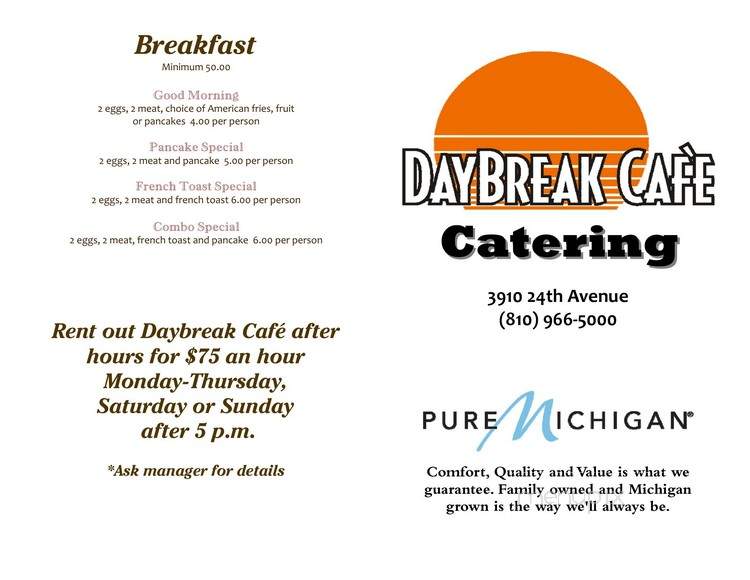 Daybreak Cafe - Port Huron, MI