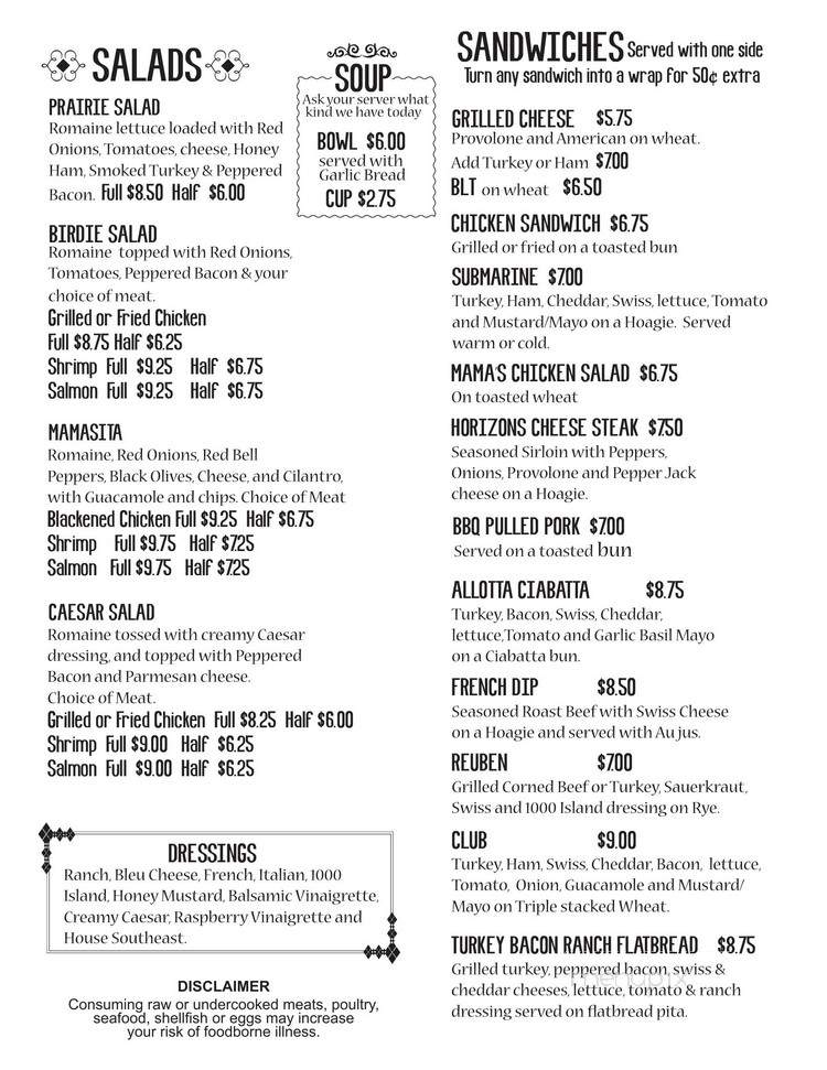 Horizons at Prairie Ridge - Erie, KS menu_pic