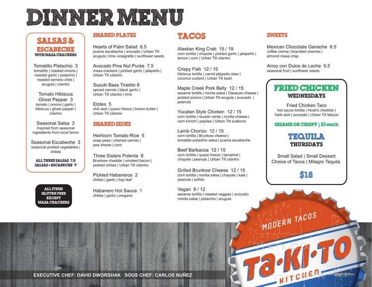 Takito Kitchen - Chicago, IL menu_pic