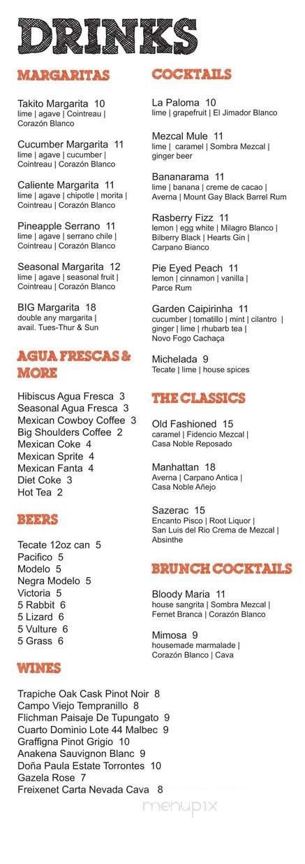 Takito Kitchen - Chicago, IL menu_pic