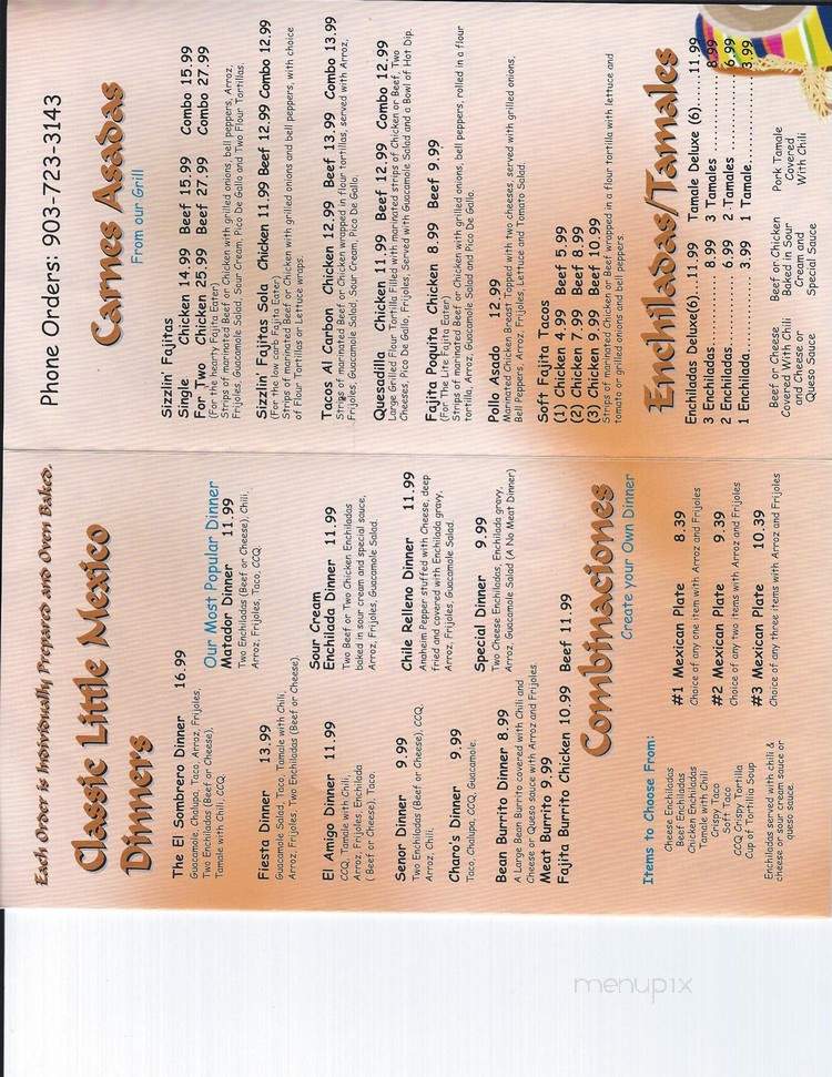 Little Mexico - Palestine, TX menu_pic