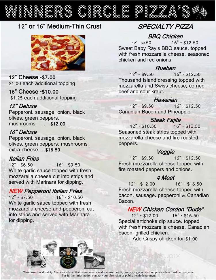 Bucketheads Sports Bar & Grill - Rhinelander, WI menu_pic