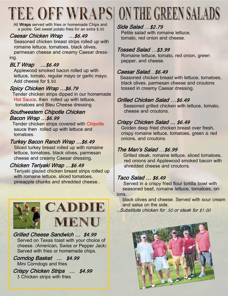 Bucketheads Sports Bar & Grill - Rhinelander, WI menu_pic