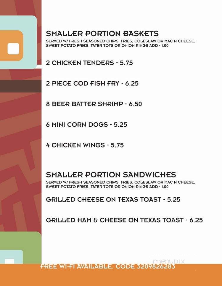 Menu of Jiggers Grill & Bar in Milaca, MN 56353