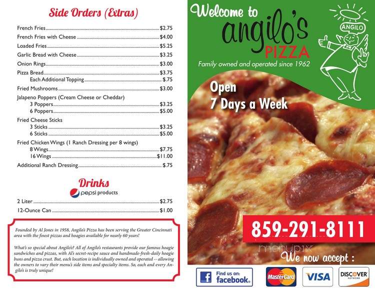Angilo's Pizza - Covington, KY menu_pic