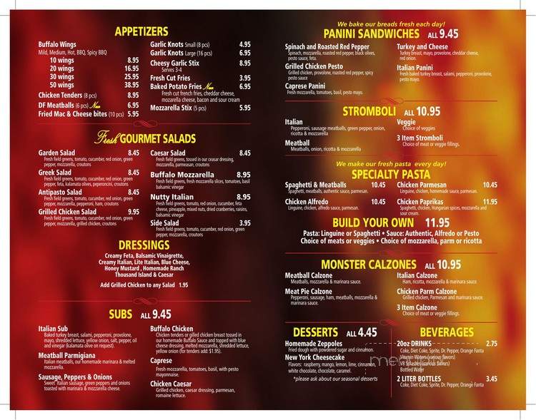 Joe's New York Pizza - Las Vegas, NV menu_pic