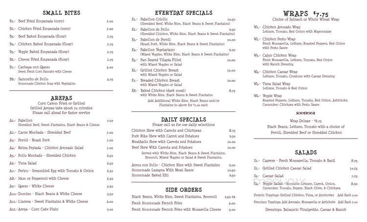 Tu Arepa Pizza Cafe - Rego Park, NY menu_pic