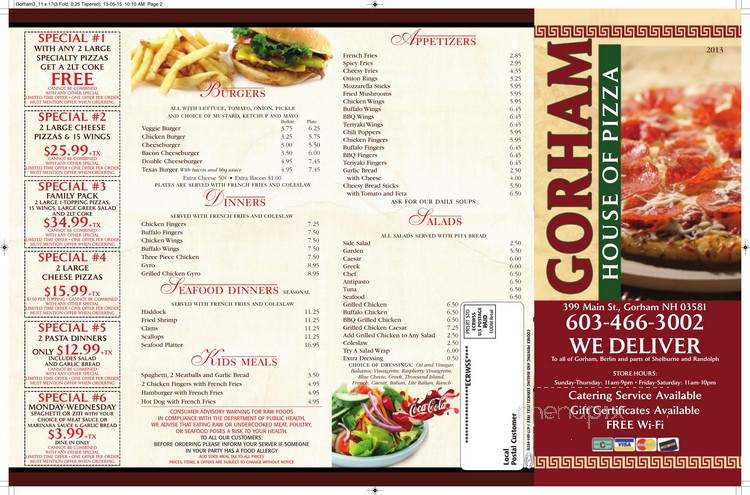 Gorham House Of Pizza - Gorham, NH