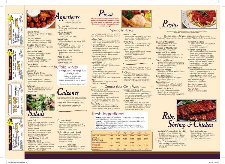 Vita Bella Italian Gourmet - Ocean View, NJ menu_pic
