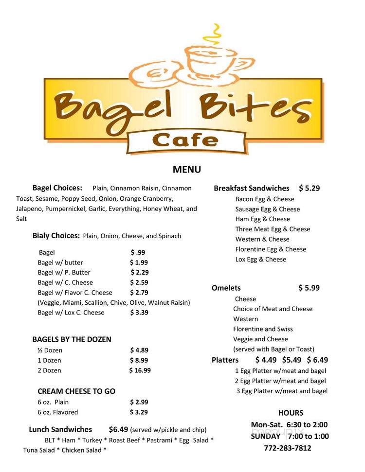 Bagel Bites - Palm City, FL menu_pic