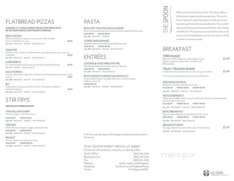 The Spoon - Provo, UT menu_pic