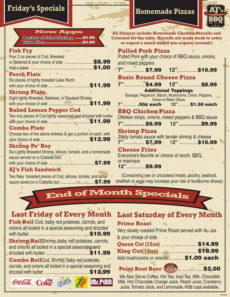 Smiley's Bar & Grill - Plover, WI menu_pic