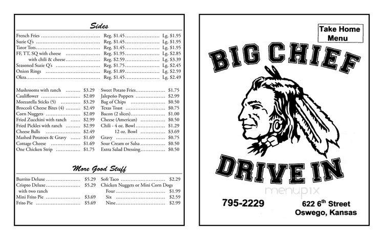 Big Chief - Oswego, KS menu_pic
