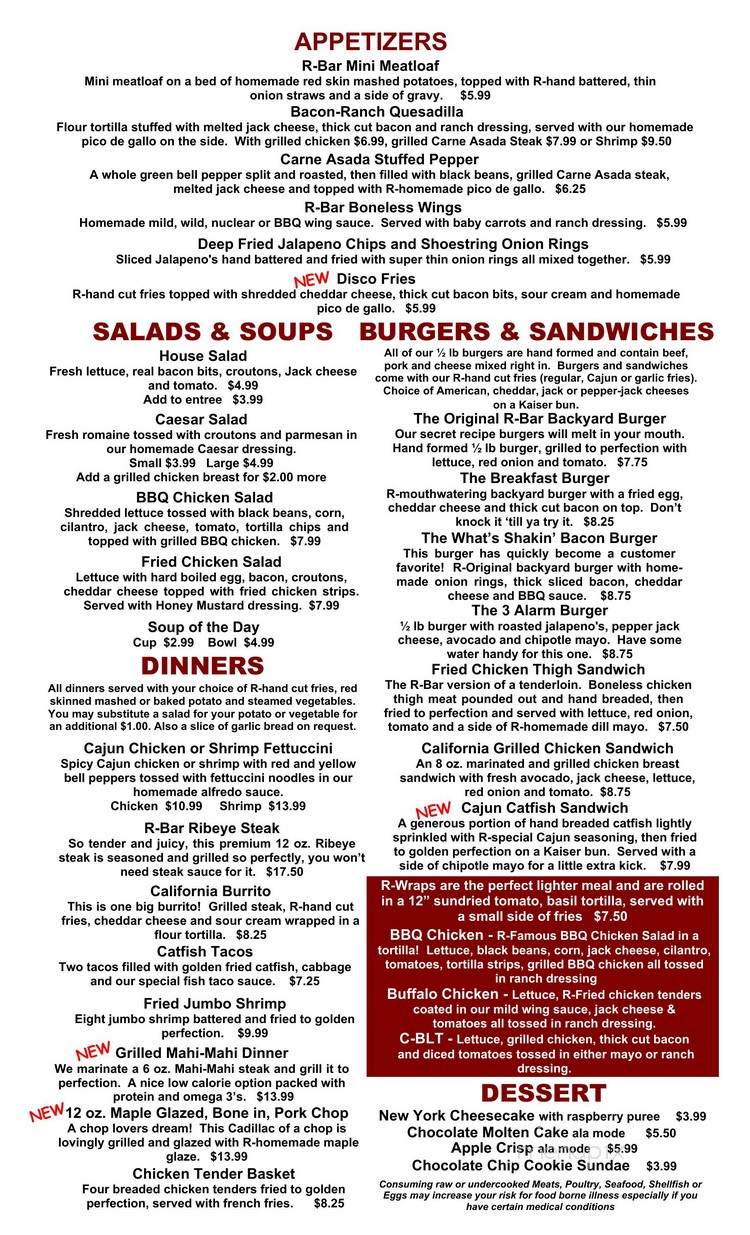 Roadhouse - Warsaw, MO menu_pic