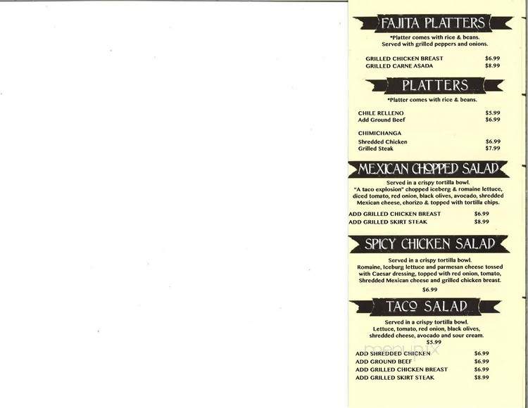Besa Mi Taco - Itasca, IL menu_pic
