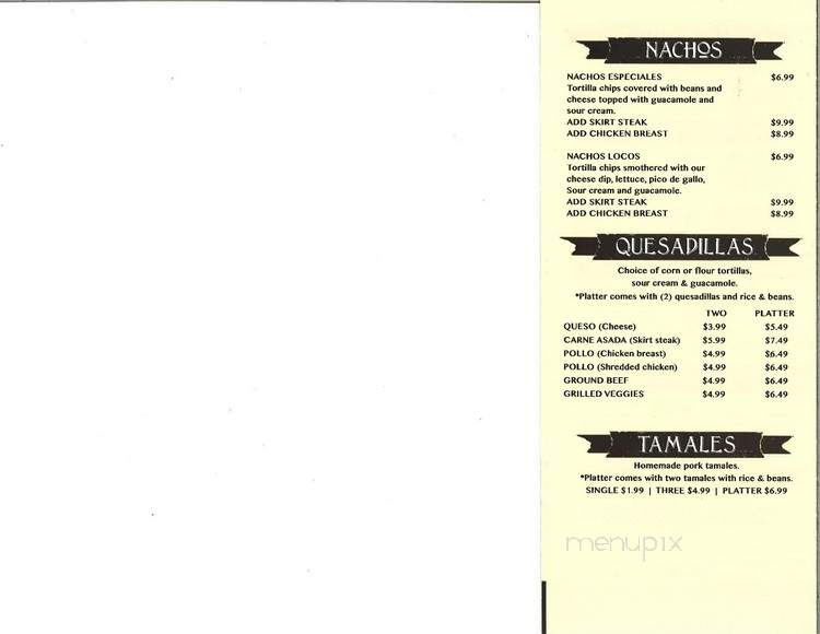 Besa Mi Taco - Itasca, IL menu_pic