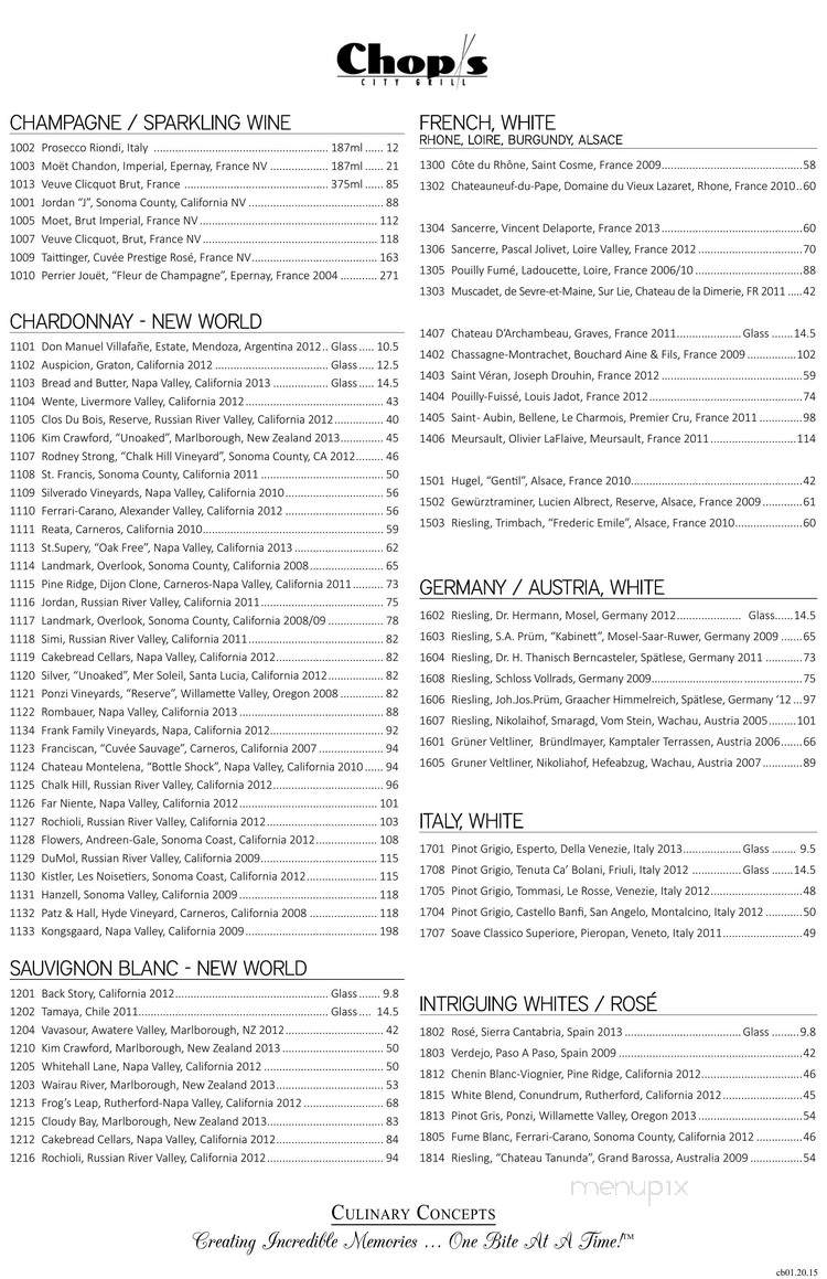 Chops City Grill - Bonita Springs, FL menu_pic