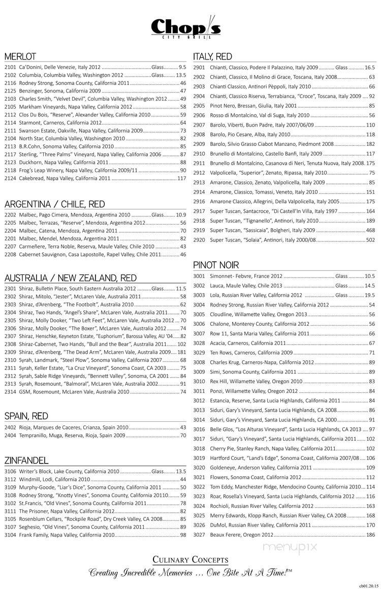 Chops City Grill - Bonita Springs, FL menu_pic