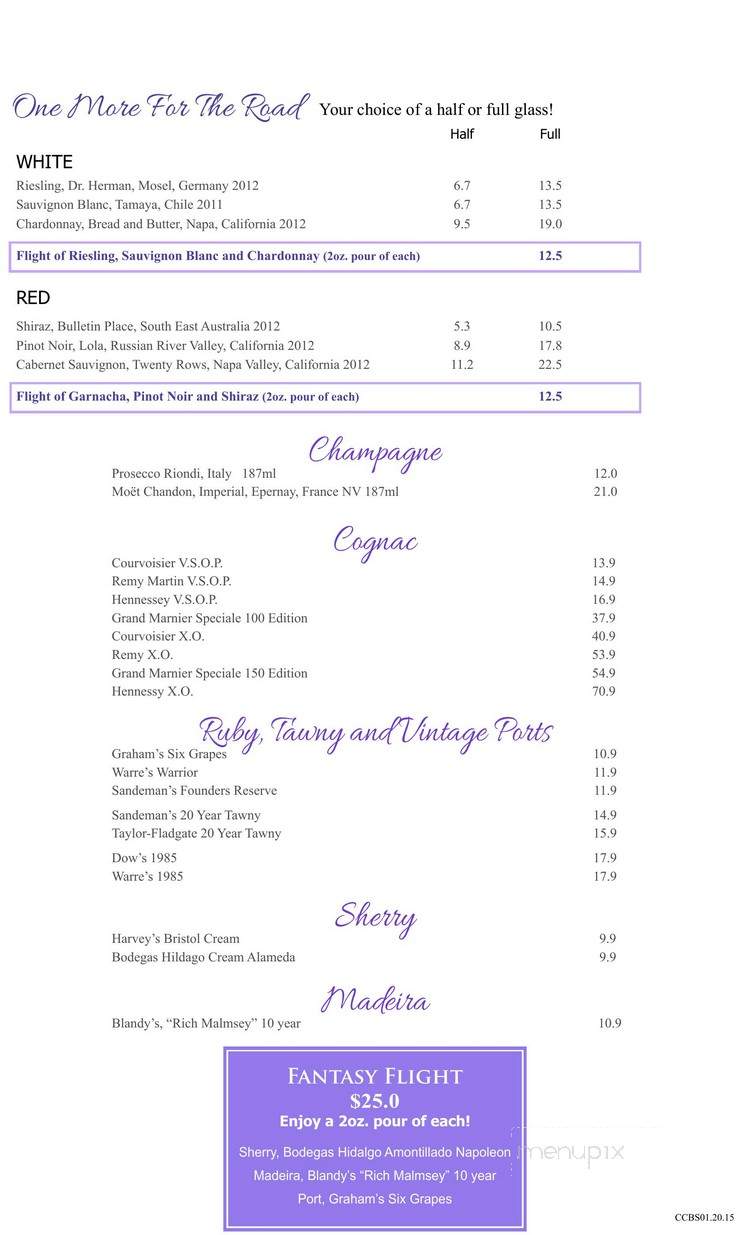 Chops City Grill - Bonita Springs, FL menu_pic