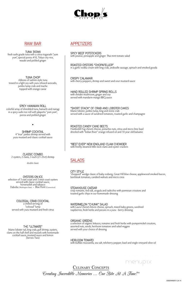 Chops City Grill - Bonita Springs, FL menu_pic