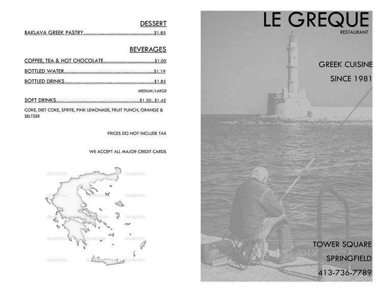 Le Greque - Springfield, MA menu_pic