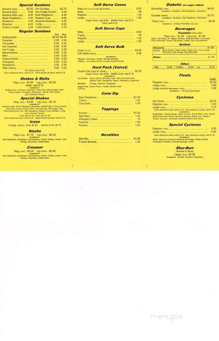 Bluffton Dari Freeze - Bluffton, OH menu_pic